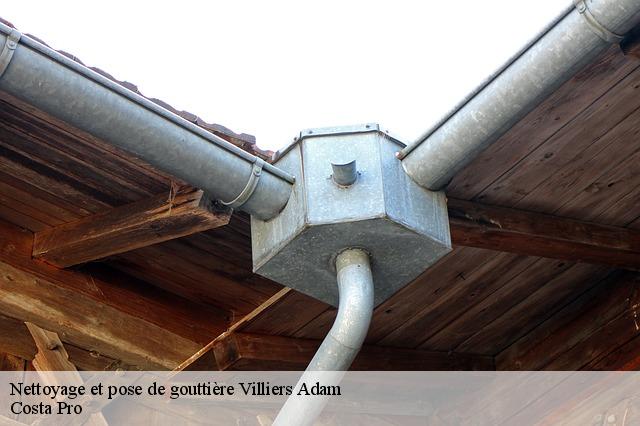 Nettoyage et pose de gouttière villiers-adam-95840 Toiture Costallat